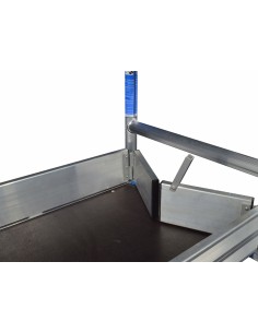 Rodapés em alumínio com dobradiças 75x305 cm para andaimes móveis tipo torre