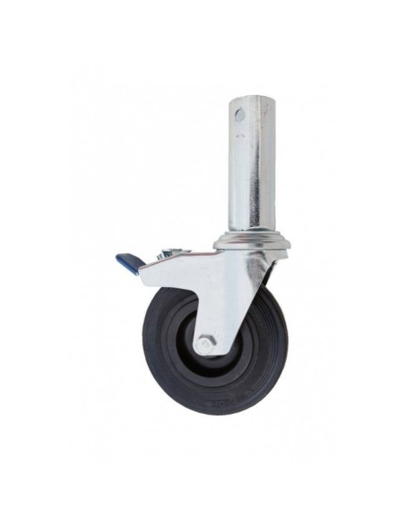 Embalagem de 4 rodas de borracha para andaimes dobráveis ​​(125 mm de diâmetro)