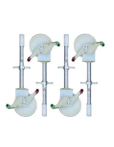Embalagem de 4 rodas de nylon e fuso de aço para andaimes (200 mm de diâmetro)