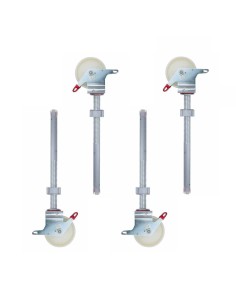 Embalagem de 4 rodas de nylon e fuso de aço para andaimes (Carga máx. 800kg)