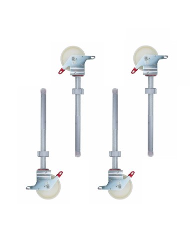 Embalagem de 4 rodas de nylon e fuso de aço para andaimes (Carga máx. 800kg)
