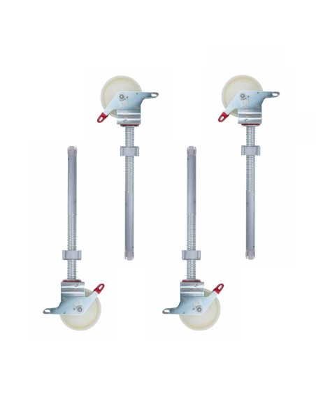 Embalagem de 4 rodas de nylon e fuso de aço para andaimes (Carga máx. 800kg)