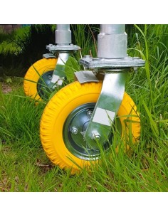 Roda de borracha e fuso de aço para jardim (Diâmetro 200 mm) 2