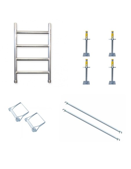 Pack salvaescaleras para andamios de 75x190 (Altura 80-120 cm)