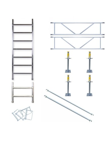 Pack elevador de escadas para andaimes 75x190 (Altura 115-165 cm)