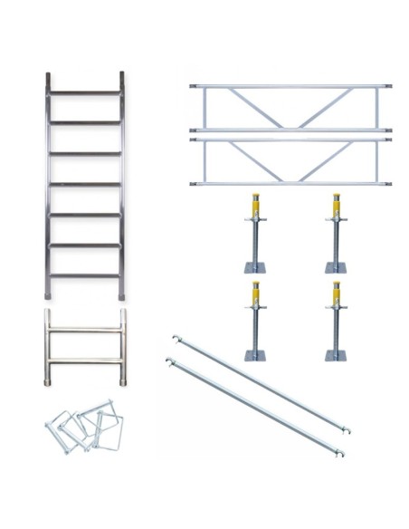 Pack elevador de escadas para andaimes 75x190 (Altura 115-165 cm)