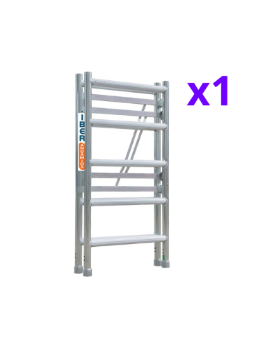 Andaime rebatível 75x150 3m de altura de trabalho sem portinhola –  COMPACT Módulo 1