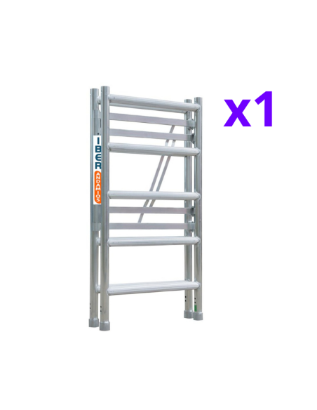 Andaime rebatível 75x150 3m de altura de trabalho sem portinhola –  COMPACT Módulo 1