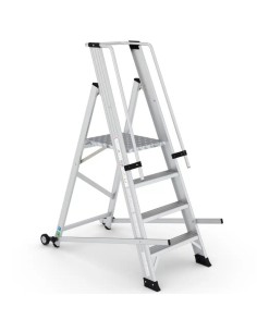 Escalera profesional SITRA con estructura soldada en aluminio de 4 peldaños | PERSUM