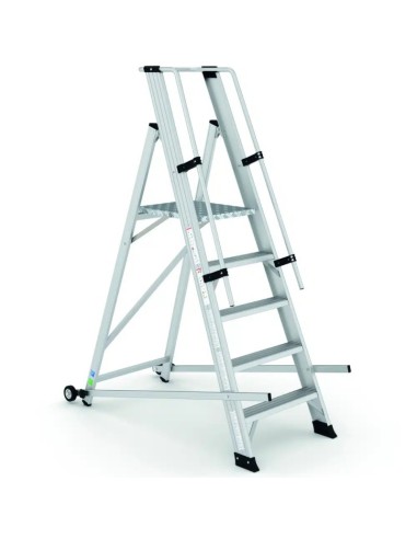 Escalera profesional SITRA con estructura soldada en aluminio de 5 peldaños | PERSUM