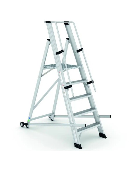 Escalera profesional SITRA con estructura soldada en aluminio de 5 peldaños | PERSUM