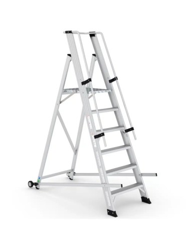 Escalera profesional SITRA con estructura soldada en aluminio de 6 peldaños | PERSUM