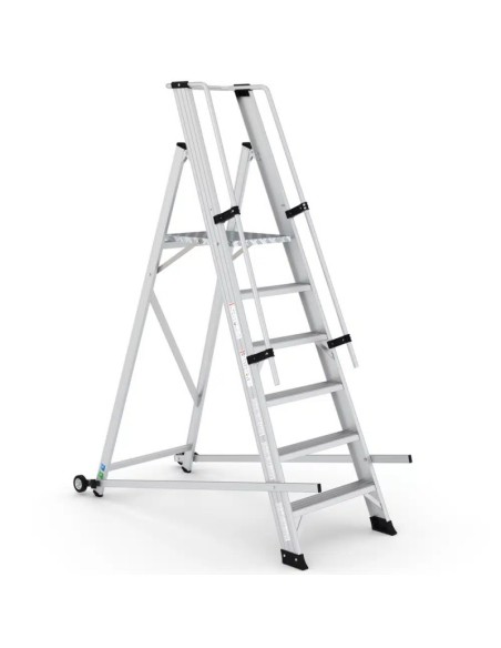 Escalera profesional SITRA con estructura soldada en aluminio de 6 peldaños | PERSUM