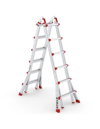 Escada profissional multiposições e telescópica APOLO com degraus 4x6 | PERSUM