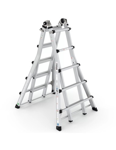 Escalera profesional multiposición y telescópica Aquiles 4x5 peldaños | PERSUM