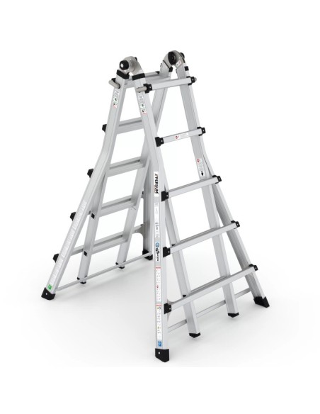 Escalera profesional multiposición y telescópica Aquiles 4x5 peldaños | PERSUM