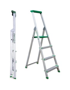 Escada profissional em tesoura de 4 degraus - ESCALIBUR