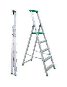 Escada profissional em tesoura de 5 degraus - ESCALIBUR