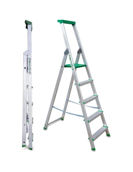 Escalera profesional de tijeras de 5 peldaños - ESCALIBUR