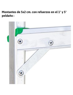Escalera profesional de tijeras de 8 peldaños - ESCALIBUR 2