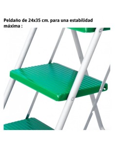 Taburete doméstico de acero galvanizado y 2 peldaños - Escalibur 2