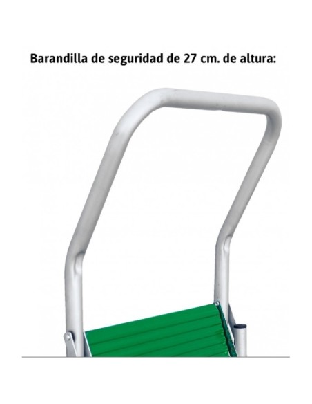 Taburete doméstico de acero galvanizado y 3 peldaños - Escalibur