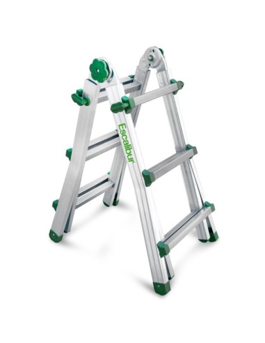 Escada doméstica telescópica em alumínio com degraus 3x4 | Escalibur