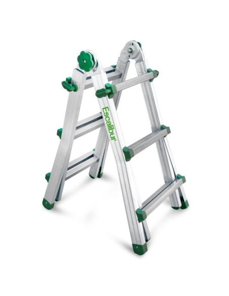 Escada doméstica telescópica em alumínio com degraus 3x4 | Escalibur