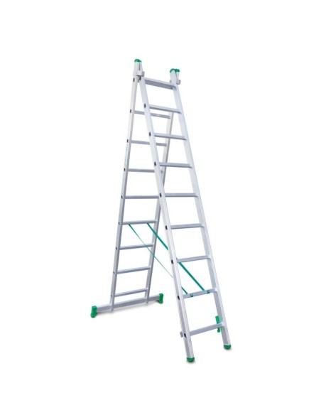 Escada doméstica multiusos ES-DOUBLE9 e dois troços - ESCALIBUR