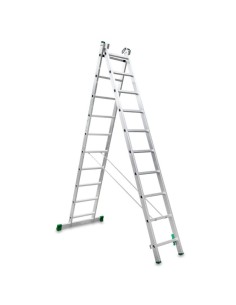 Escalera doméstica multiuso ES-DOBLE10 y dos tramos - ESCALIBUR