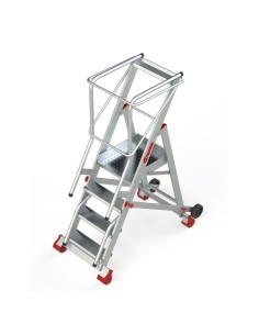 Escalera profesional de almacén de 4 peldaños - FARAONE