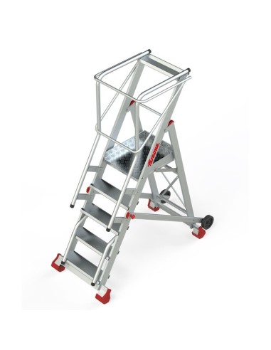 Escalera profesional de almacén de 5 peldaños - FARAONE