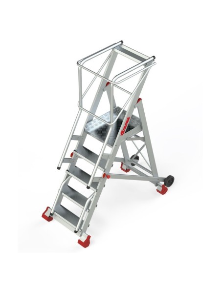 Escalera profesional de almacén de 5 peldaños - FARAONE