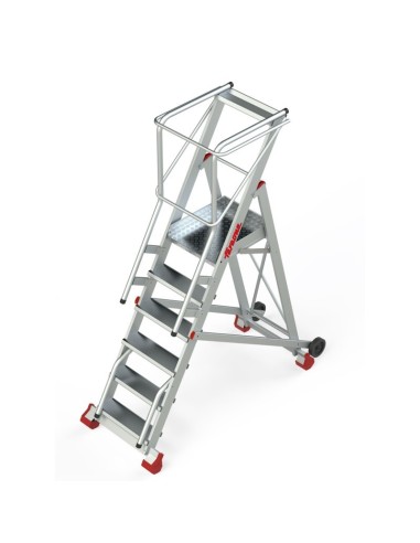 Escalera profesional de almacén de 6 peldaños - FARAONE