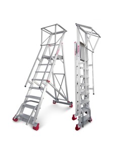 Escalera profesional de almacén de 8 peldaños - FARAONE