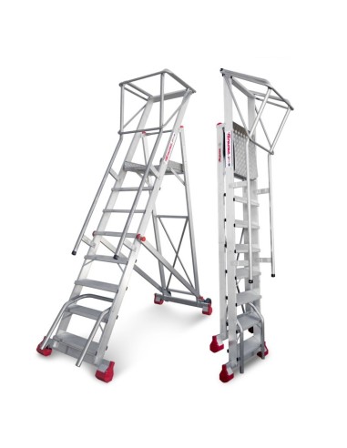 Escada profissional para armazém com 8 degraus - FARAONE