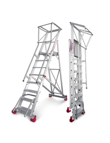 Escada profissional para armazém com 8 degraus - FARAONE