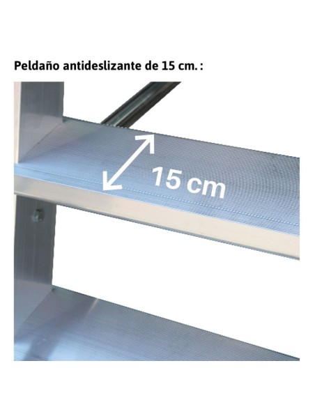 Escada profissional para armazém com 14 degraus - FARAONE