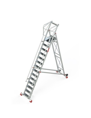 Escalera profesional de almacén de 14 peldaños - FARAONE