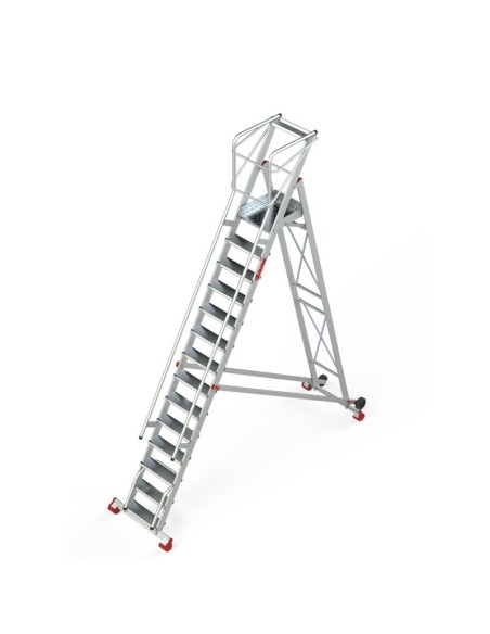 Escalera profesional de almacén de 14 peldaños - FARAONE