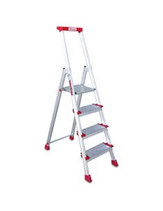 Escalera profesional de almacén ELEGANCE de 4 peldaños - FARAONE
