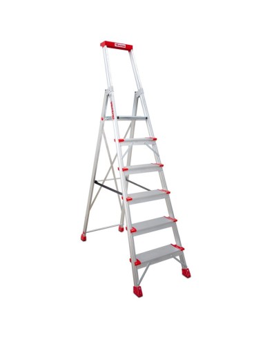 Escalera profesional de almacén ELEGANCE de 6 peldaños - FARAONE