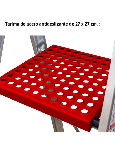 Escalera profesional de almacén ELEGANCE de 7 peldaños - FARAONE