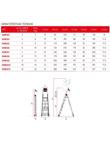 Escada profissional para armazém DOMUS6 - FARAONE