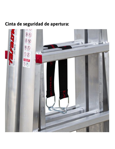 Escalera profesional multiuso TELES de 8+8 peldaños - FARAONE