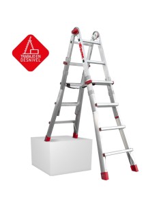 Escalera profesional multiuso TELES de 10+10 peldaños - FARAONE 2