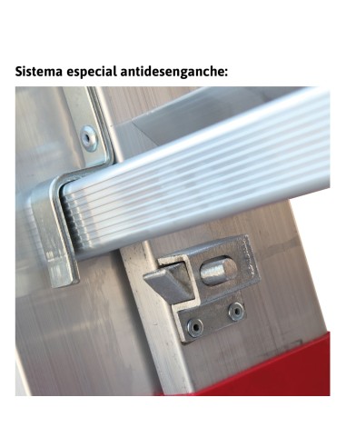 Escalera profesional multiuso EN1400 de dos tramos y 8 peldaños - FARAONE