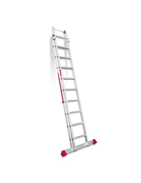 Escalera profesional multiuso EN1400 de dos tramos y 10 peldaños - FARAONE