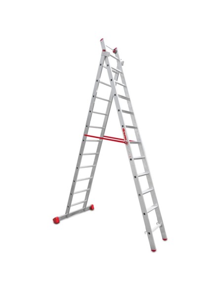 Escada profissional multiusos EN1400 de dois corpos e 12 degraus - FARAONE