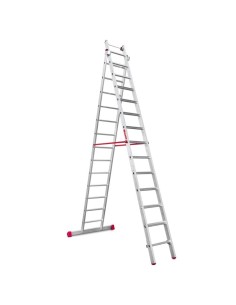 Escalera profesional multiuso EN1400 de dos tramos y 14 peldaños - FARAONE